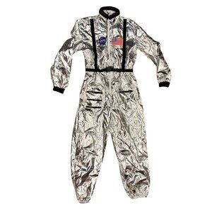 Maxim NASA Astronaut Costume Silver Jumpsuit Adult Large Halloween Party
